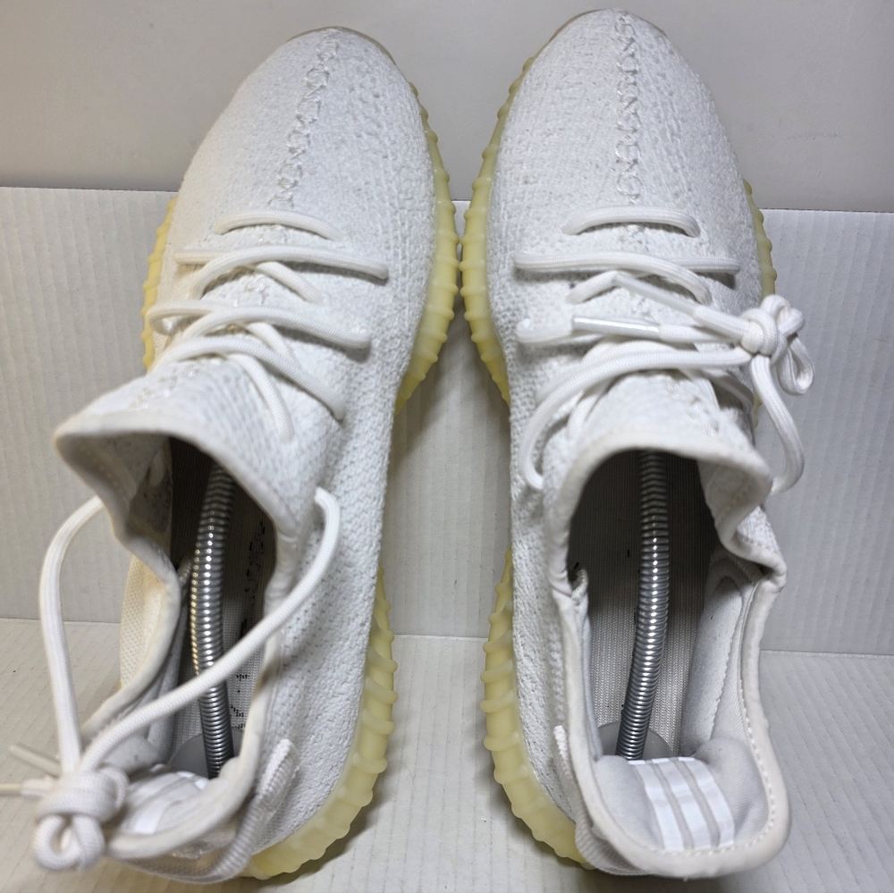 Adidas Yeezy Boost 350 V2 Cream Triple White Low Sneakers Mens Size 12 - Picture 7 of 8